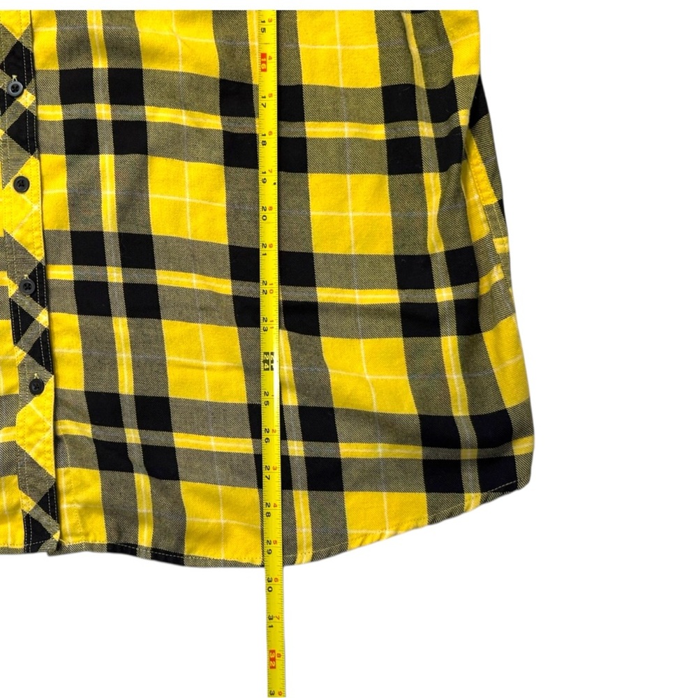 Harry Potter Hufflepuff Yellow‎ and Black Plaid Shirt Size 3 - Picture 7 of 7